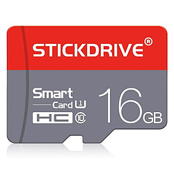 Wewoo Carte Micro SD STICKDRIVE 16GB U1 mémoire TF rouge et grise SD