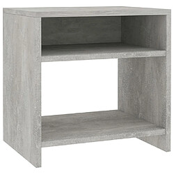 Maison Chic Table de chevet,Table de Nuit,Meuble de Rangement Gris béton 40x30x40 cm Bois d'ingénierie