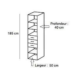 Inside 75 Colonne de rangement LUND 3 tiroirs blanc mat 50 x 40 cm profondeur