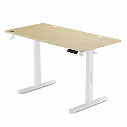 Sense7 Nojo Table d'ordinateur Gamingtisch Bureau, 120 x 60 cm, réglage électrique de la hauteur, fonction mémoire, porte-casque, organisateur de câbles