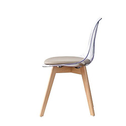 Avis Chaise de Salle à Manger DKD Home Decor Beige Bois Polycarbonate (54 x 47 x 81 cm)