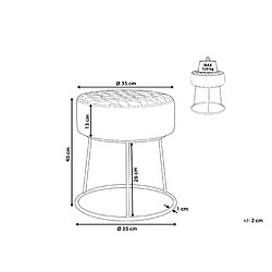 Avis Beliani Tabouret ø 35 cm vert olive DELCO