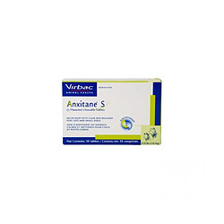 Virbac Anxitane Compléments alimentaires pour anxiété des chiens S Boîte 30 Comprimés