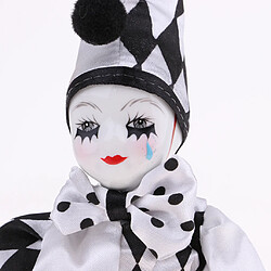 Acheter 25cm Sourire Poupée De Clown Debout En Porcelaine Avec Des Larmes Décor À La Maison Enfants Cadeaux