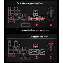 Acheter Universal Convertisseur clavier et souris, fonction Turbo, clavier, souris et convertisseur de jeu filaires, Combo pour PS, Xbox, Switch