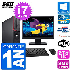 PC Fujitsu E920 DT Ecran 19" Intel Core i7-4770 RAM 8Go SSD 2To Windows 10 Wifi - Occasion