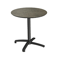 Materiel Chr Pro Table de bistrot X Cross avec piètement noir + plateau HPL Ø70 cm - Veba