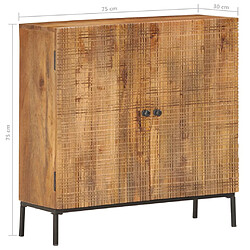 vidaXL Buffet 75 x 30 x 75 cm Bois de manguier massif pas cher