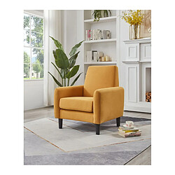 But Fauteuil fixe L.76 cm HOLL tissu jaune pas cher