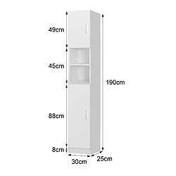 Ensemble de meubles de salle de bains 3-picces de style moderne blanc en bois ML-design