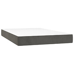 vidaXL Matelas de lit à ressorts ensachés Gris foncé 120x200x20 cm