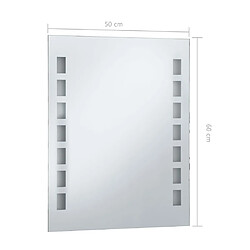 vidaXL Miroir mural à LED pour salle de bains 50x60 cm pas cher