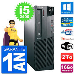 PC Lenovo ThinkCentre M82 SFF Intel i5-2400 RAM 16Go Disque 2To Windows 10 Wifi - Occasion