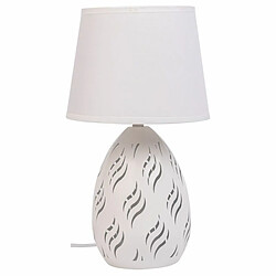 Lampe de bureau Alexandra House Living Blanc Métal Tissu 220-240 V 18 x 31 x 18 cm