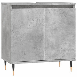 vidaXL Armoire de bain gris béton 58x33x60 cm bois d'ingénierie 