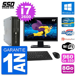 PC HP Z210 SFF Ecran 19" Intel Core i7-2600 RAM 8Go SSD 960Go Windows 10 Wifi · Occasion 