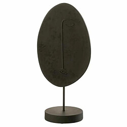 Paris Prix Statuette Déco sur Socle Tête Plate 46cm Noir