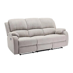 Acheter Vente-Unique Canapé 3 places relax en microfibre gris clair BRODY