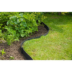 Nature Ensemble de bordure de jardin H7,5 cm x 10 m avec piquet noir