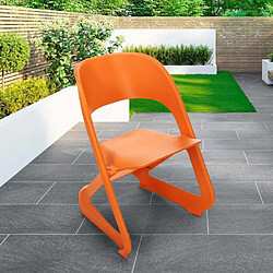 Ahd Amazing Home Design Chaise en plastique design empilable pour bars, fêtes et événements publics Nest, Couleur: Orange