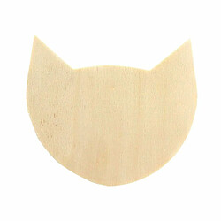 Graines Creatives 2 patères murales en bois 8,3 x 10,5 cm - chat 