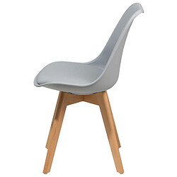 Beliani Chaise de salle à manger Set de 2 Gris DAKOTA II pas cher