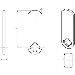 Came modèle 4929-03/4929A2 plate - RONIS - 72634