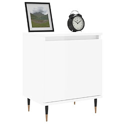 Avis Maison Chic Tables de chevet 2pcs - Table basse Table de nuit - blanc brillant 40x30x50cm bois ingénierie -MN32726