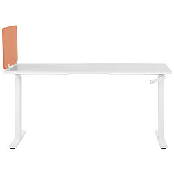 Acheter Beliani Séparateur de bureau orange 72 x 40 cm WALLY