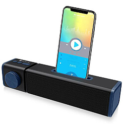 Yonis Enceinte Bluetooth Sans Fil TWS Support Carte TF MP3 FM Appel Mains-Libres Enceinte Bluetooth Stéréo Sans Fil TWS Avec FM MP3 Carte TF Appel Mains-Libres Bleu YONIS