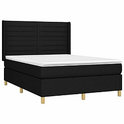 Acheter Maison Chic Lit adulte- Lit + matelas + LED,Sommier à lattes de lit matelas et LED Noir 140x200 cm Tissu -GKD22122