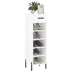 Avis Maison Chic Armoire à Chaussures,Meuble de Rangement à Chaussures blanc 30x35x105 cm bois d'ingénierie -MN46242