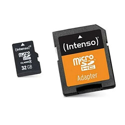 Carte Mémoire Micro SD avec Adaptateur INTENSO 3413480 32 GB Cours 10