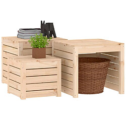 Avis vidaXL Ensemble de boîtes de jardin 3 pcs bois de pin massif