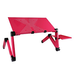 Wewoo Support d'ordinateur portable Magenta pour ordinateur / portable, sans ventilateurs CPU 360 degrés réglable pliable en alliage d'aluminium bureau stand avec tapis de souris