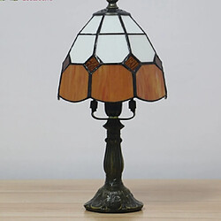 Acheter Wewoo Lampe Chambre à coucher en verre d'église d'époque lSalle de salon bar café décoration petite de tableStyle Base alliage orange