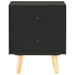 Avis vidaXL Tables de chevet 2 pcs Noir 40 x 30 x 50 cm Pin massif