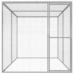 vidaXL Cage pour chat 3x1,5x1,5 m Acier galvanisé