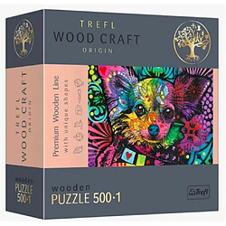 Trefl- Chien Coloré 500+1 Pièces, Artisanat en Bois, Formes Irrégulières, 50 Figures d'animaux, Puzzle Moderne De Qualité Supérieure, Bricolage, pour Adultes Et Enfants De Plus De 12 Ans, 20160 