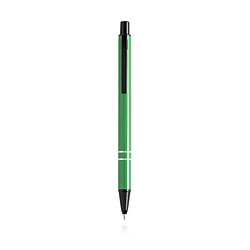 Totalcadeau Stylo en aluminium à l’encre bleue Couleur - Vert pas cher