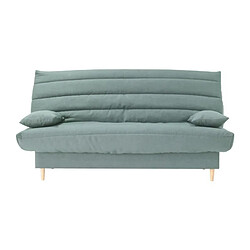 Clic clac 3 places LIV 20 - Tissu Soro vert amande - Couchage 125x190 cm - Avec coussins - L193 x P95 x H93 cm