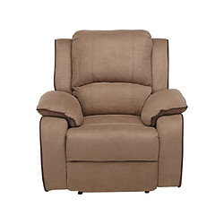 Vente-Unique Fauteuil relax en microfibre HERNANI - Taupe