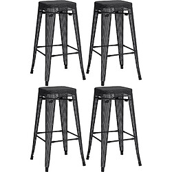 Non Lot de 4 tabourets de bar Fletcher 