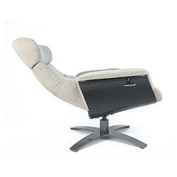 Avis MY NEW DESIGN VEGA - Chaise de relaxation - Velours Beige et Chêne Noir