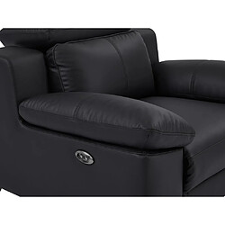 Vente-Unique Fauteuil relax électrique en cuir noir MAROTI pas cher