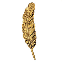 Broche Forme Plume Feuille Bijoux Vintage - Bronze