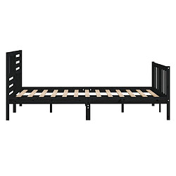 Acheter vidaXL Cadre de lit sans matelas noir bois massif