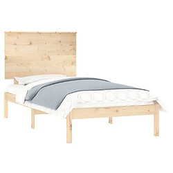 Avis Maison Chic Lit Moderne Chambre - Cadre/structure de lit pour adulte Bois de pin massif 100x200 cm -MN37896