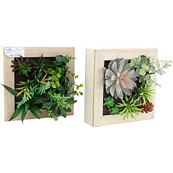 Sil Tableau avec succulente artificielle (Lot de 2).