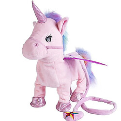 Universal Peluche populaire licorne parlante à pied - peluche (rose) 